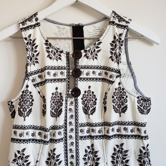 Anthropologie Woodblock Floral Sleeveless Dress 8 - Picture 5 of 13